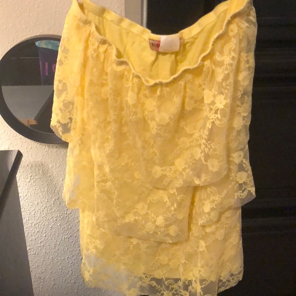 Tube top, yellow with ruffles - Picture 3 of 3